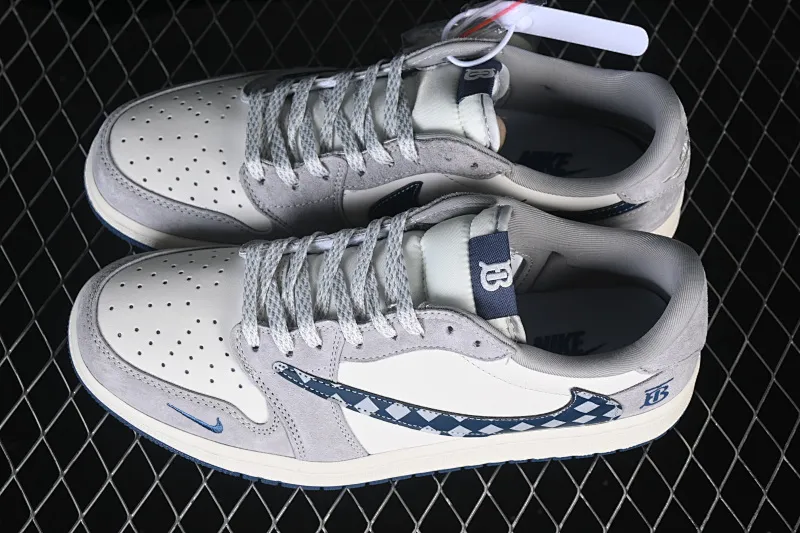 All categories Air Jordan Jordan series basketball shoes Air Jordan 1 Low High-end customized low-top sneakers Air Jordan 1 Low AJ1 Joe 1 checkerboard pattern High-end customized low-top retro basketball shoes LD2028-076